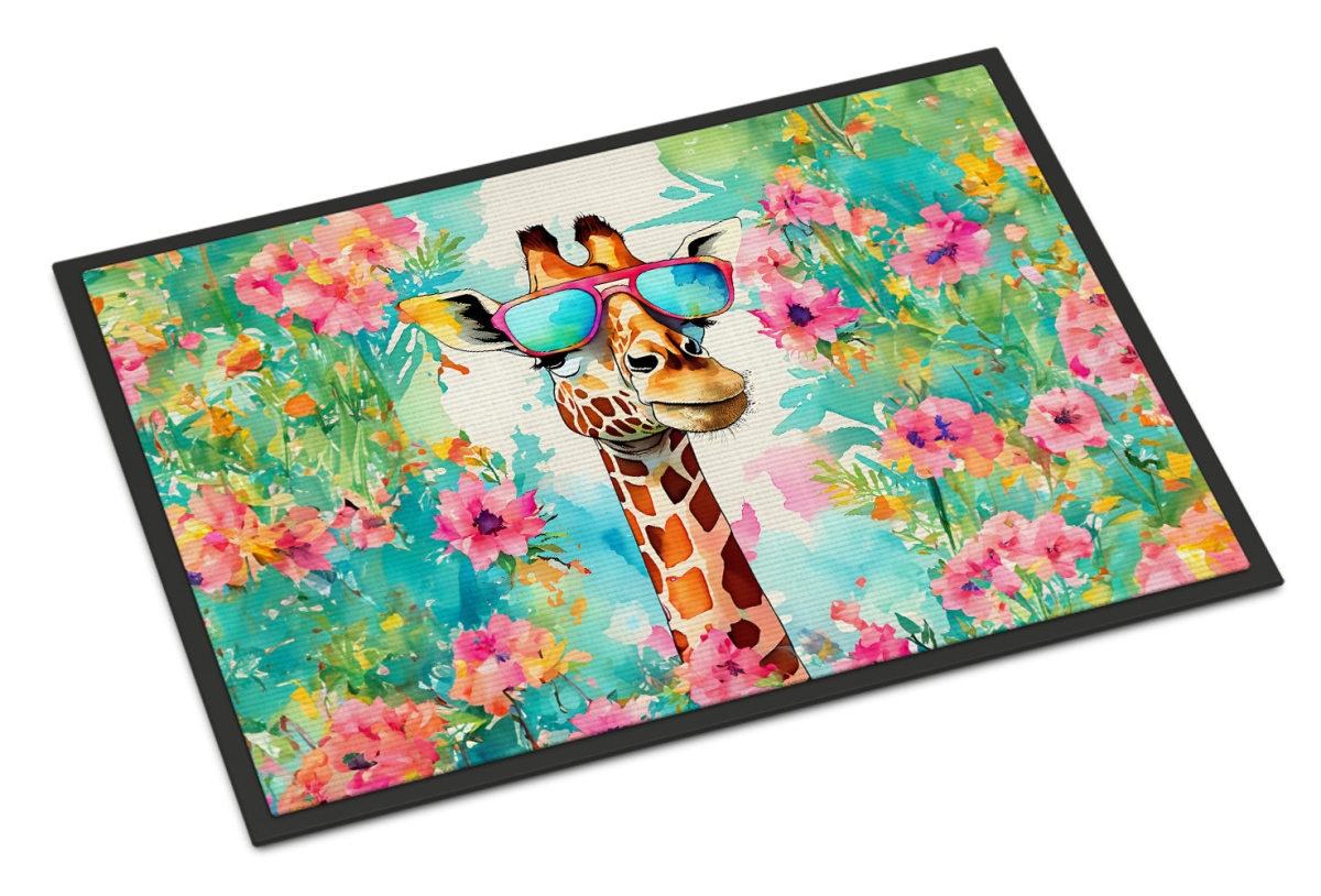 24 x 36 in. Unisex Hippie Animal Giraffe Doormat