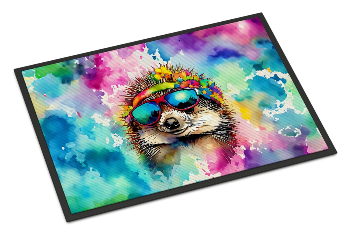 24 x 36 in. Unisex Hippie Animal Hedgehog Doormat