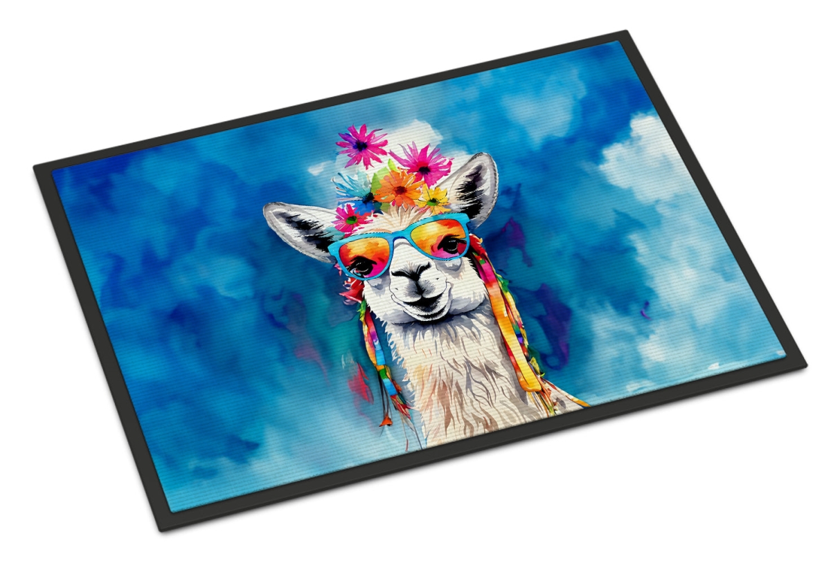 24 x 36 in. Unisex Hippie Animal Llama Doormat