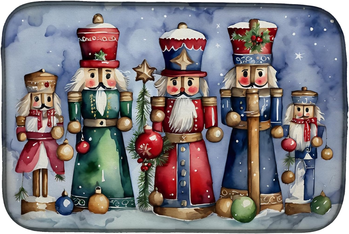 21 x 14 in. Unisex Christmas Nutcrackers Dish Drying Mat