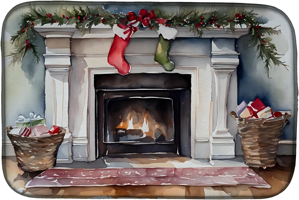 DAC3959DDM 21 x 14 in.  Christmas Stockings Dish Drying Mat