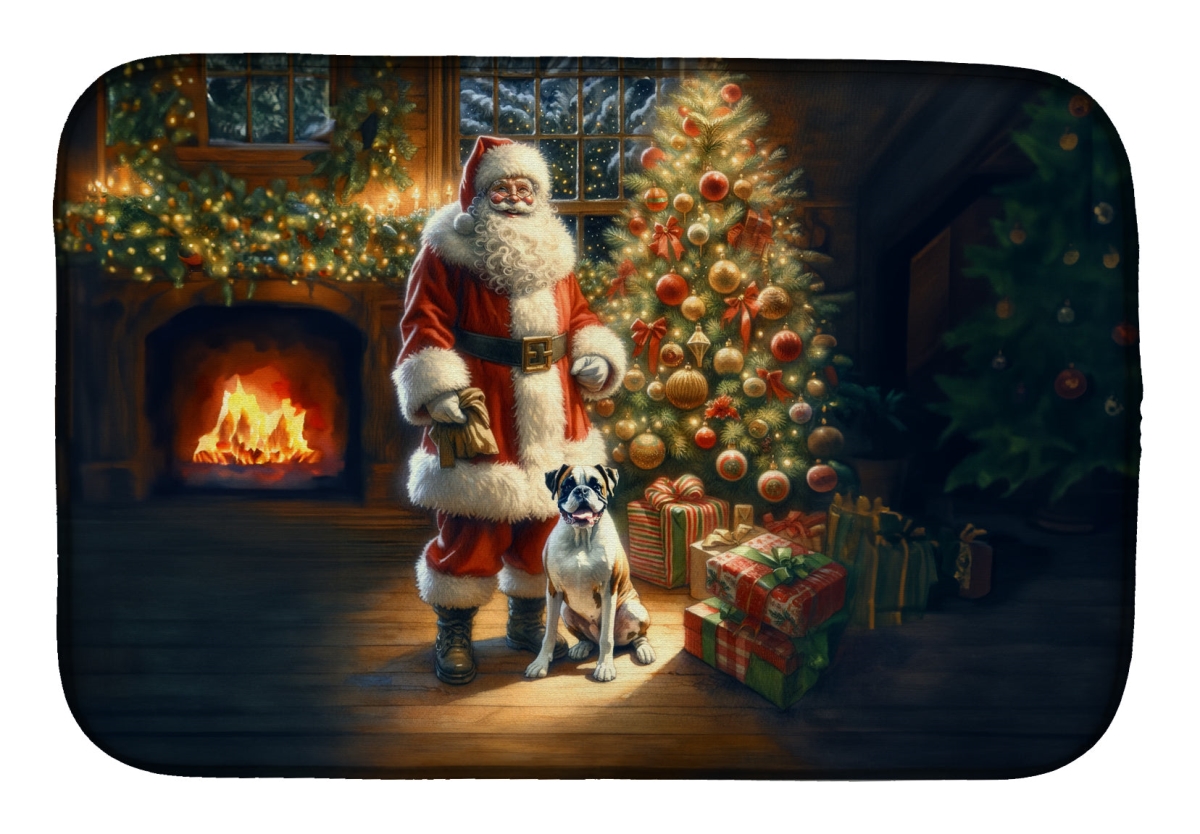 DAC4081DDM 21 x 14 in.  Boxer & Santa Claus Dish Drying Mat