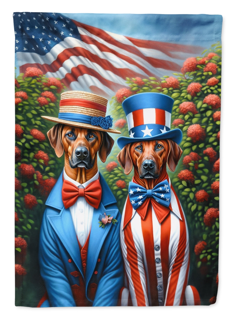 DAC4299GF 15.5 x 11.25 in. All American Rhodesian Ridgeback Polyester Fabric Garden Flag