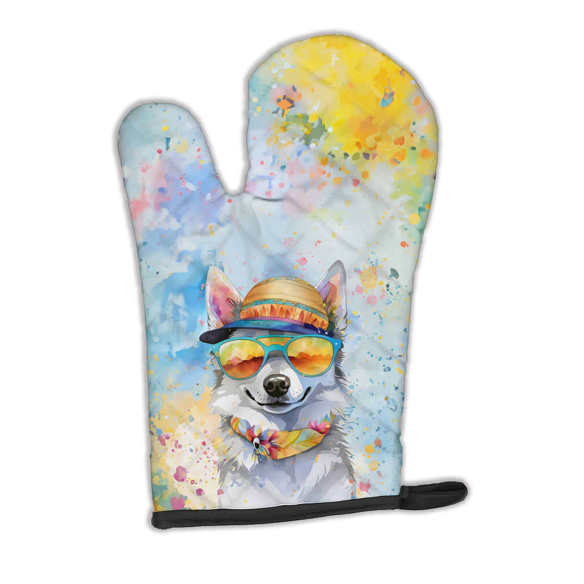12 x 8.5 in. Unisex Alaskan Klee Kai Hippie Dawg Polyester Oven Mitt