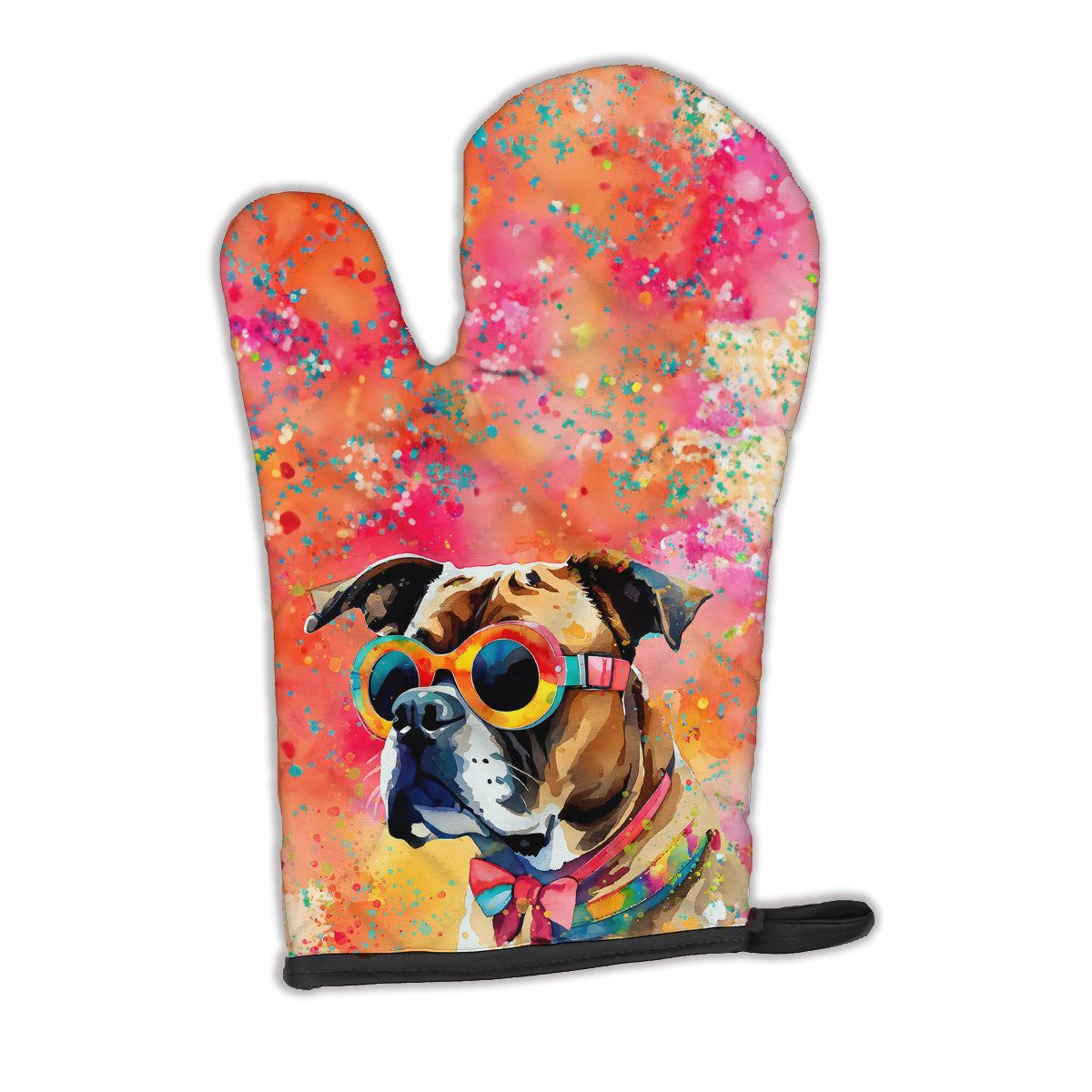 12 x 8.5 in. Unisex Boxer Hippie Dawg Polyester Oven Mitt