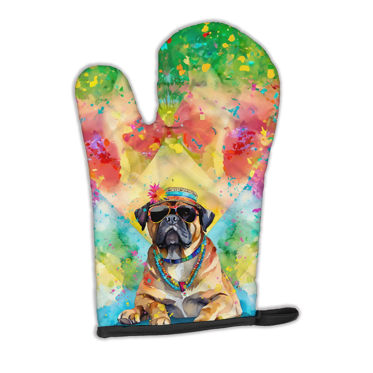 12 x 8.5 in. Unisex Cane Corso Hippie Dawg Polyester Oven Mitt