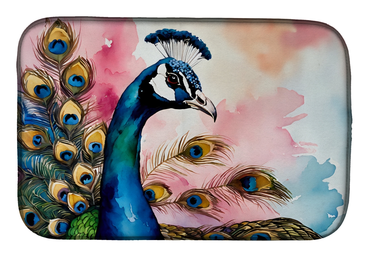 DAC3258DDM 21 x 14 in.  Peacock Dish Drying Mat