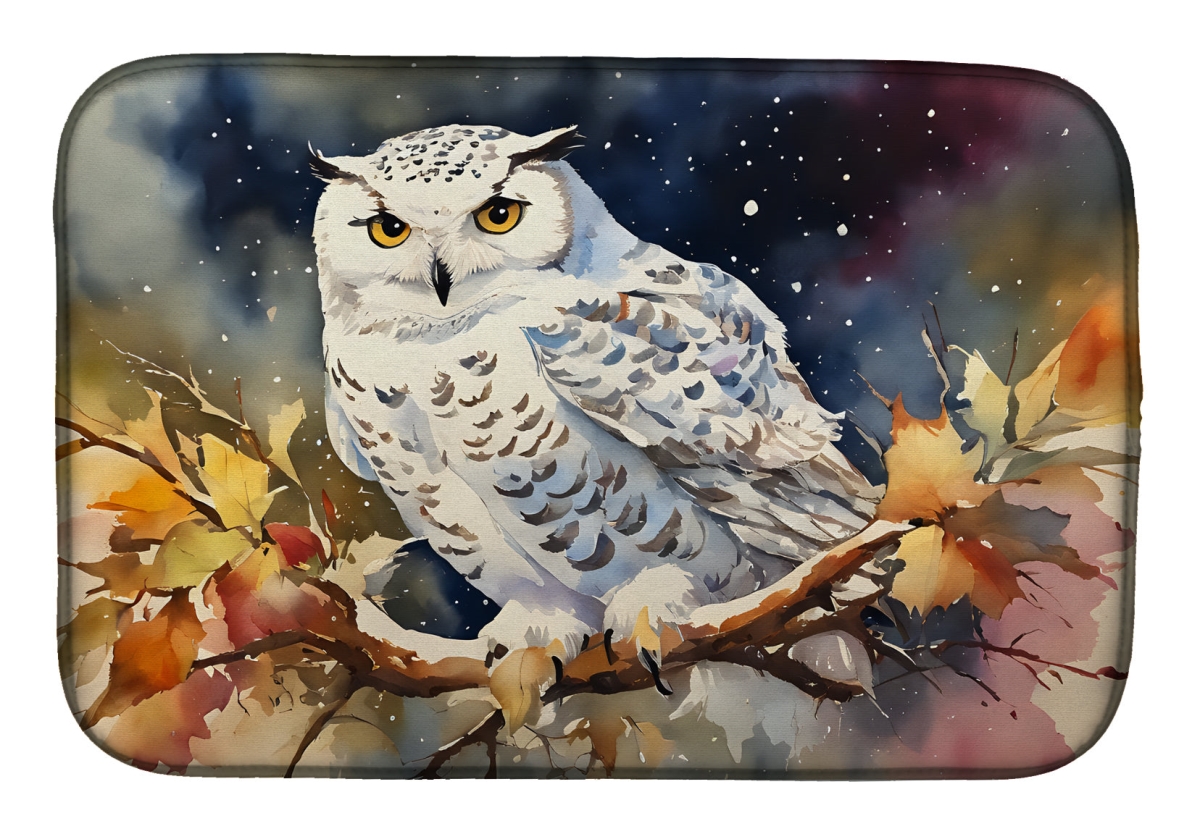 DAC3265DDM 21 x 14 in.  Snowy Owl Dish Drying Mat