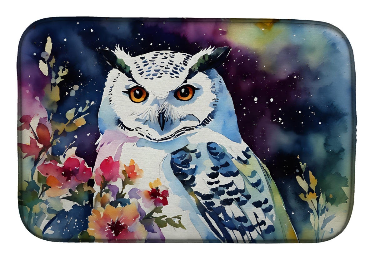 DAC3267DDM 21 x 14 in.  Snowy Owl Dish Drying Mat