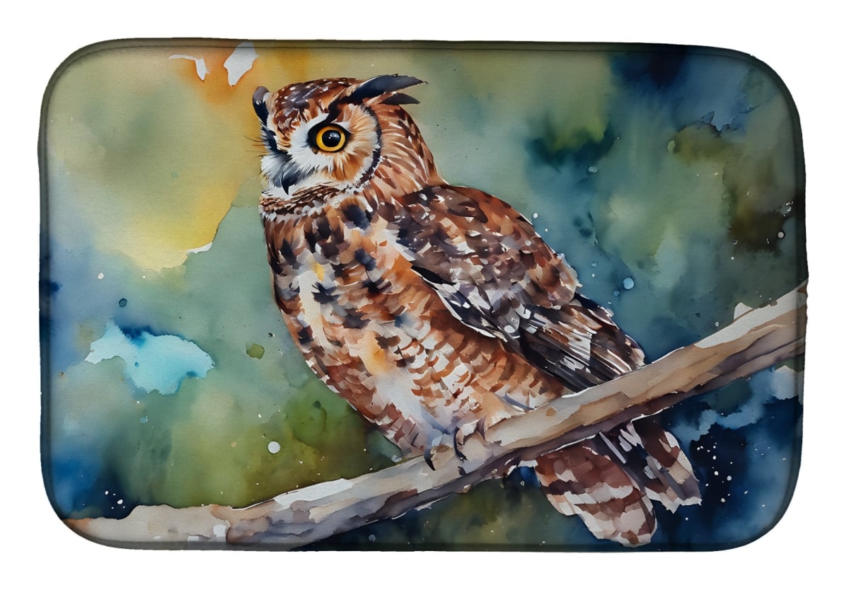 DAC3279DDM 21 x 14 in.  Tawny Owl Dish Drying Mat
