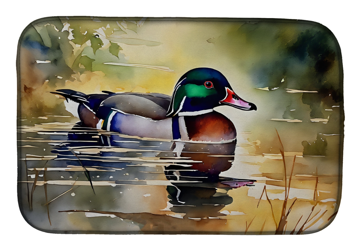 DAC3281DDM 21 x 14 in.  Wood Duck Dish Drying Mat