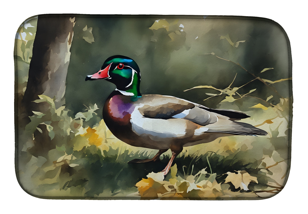 21 x 14 in. Unisex Wood Duck Dish Drying Mat