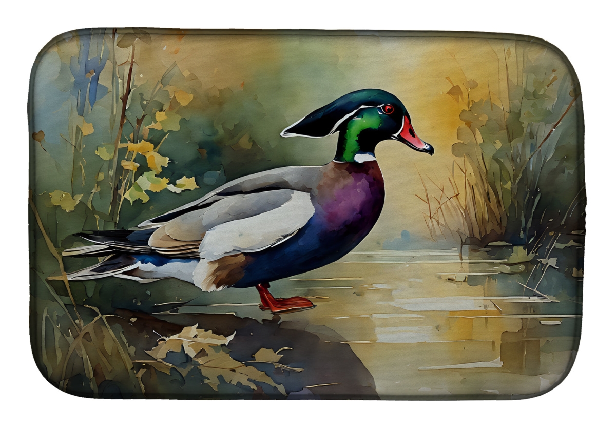 DAC3284DDM 21 x 14 in.  Wood Duck Dish Drying Mat