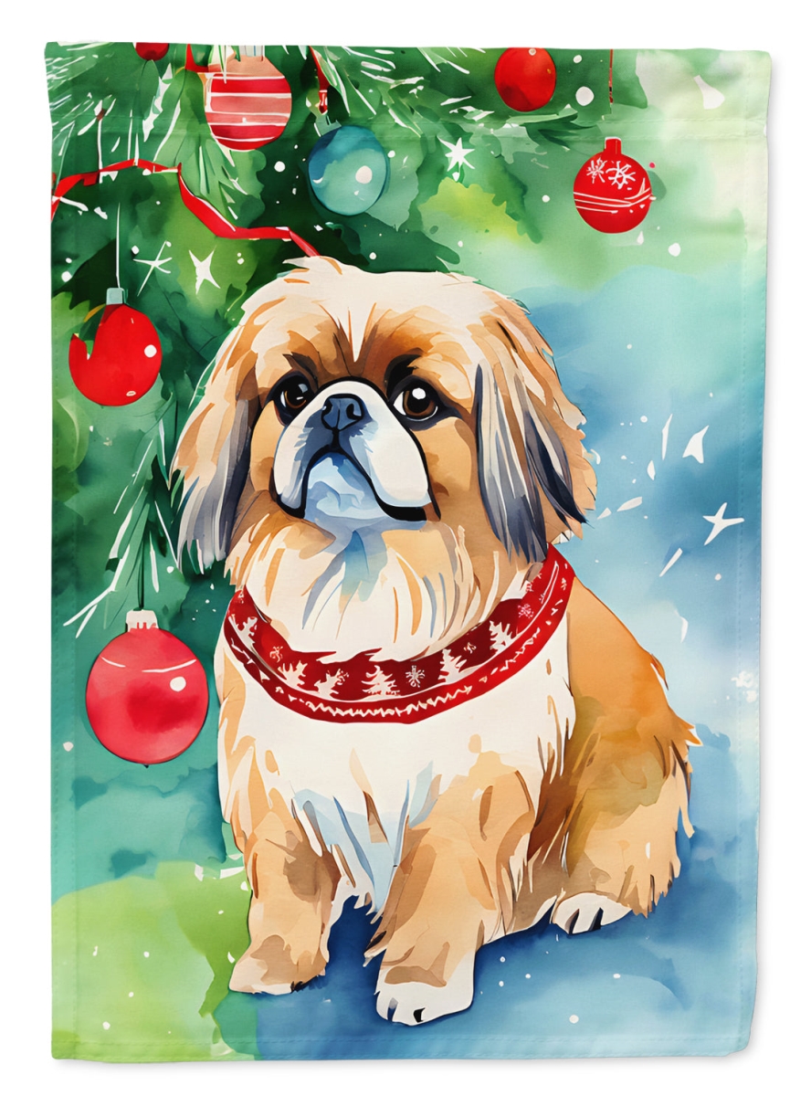 DAC3555CHF 40 x 28 in. Pekingese Christmas Polyester House Flag