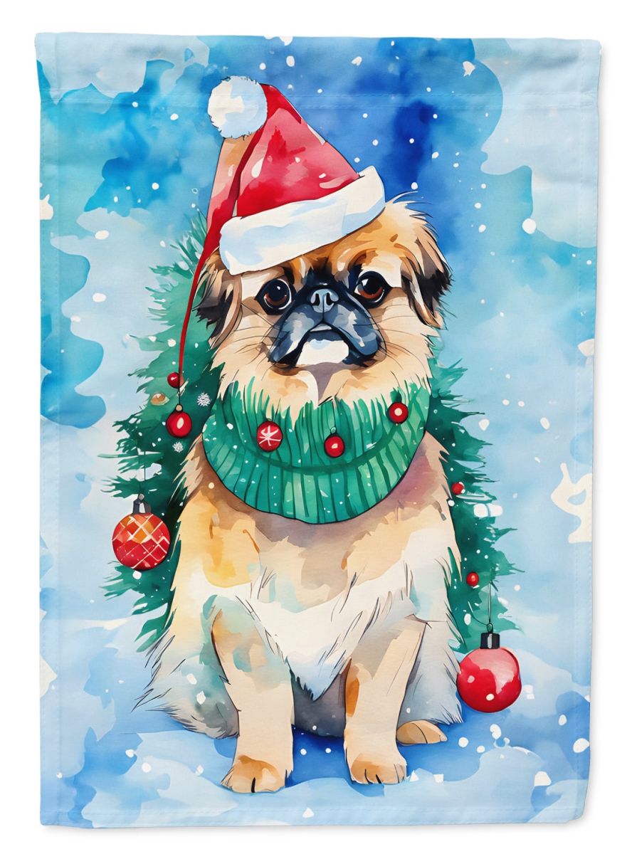 DAC3556CHF 40 x 28 in. Pekingese Christmas Polyester House Flag