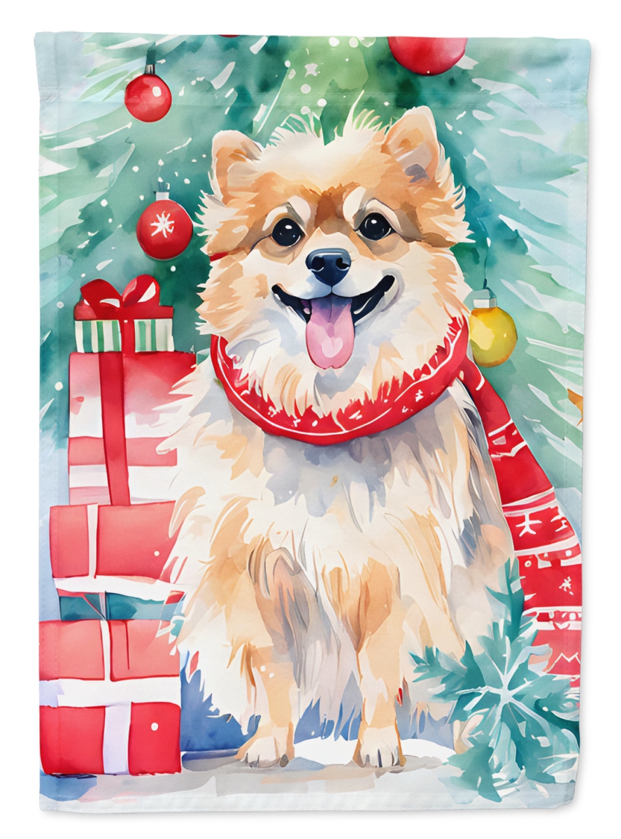 40 x 28 in. Unisex Pomeranian Christmas Polyester House Flag
