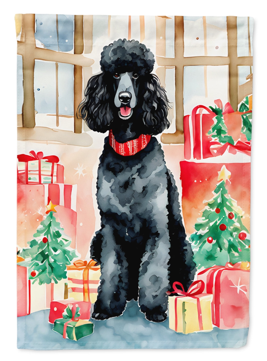 DAC3570CHF 40 x 28 in. Poodle Christmas Polyester House Flag