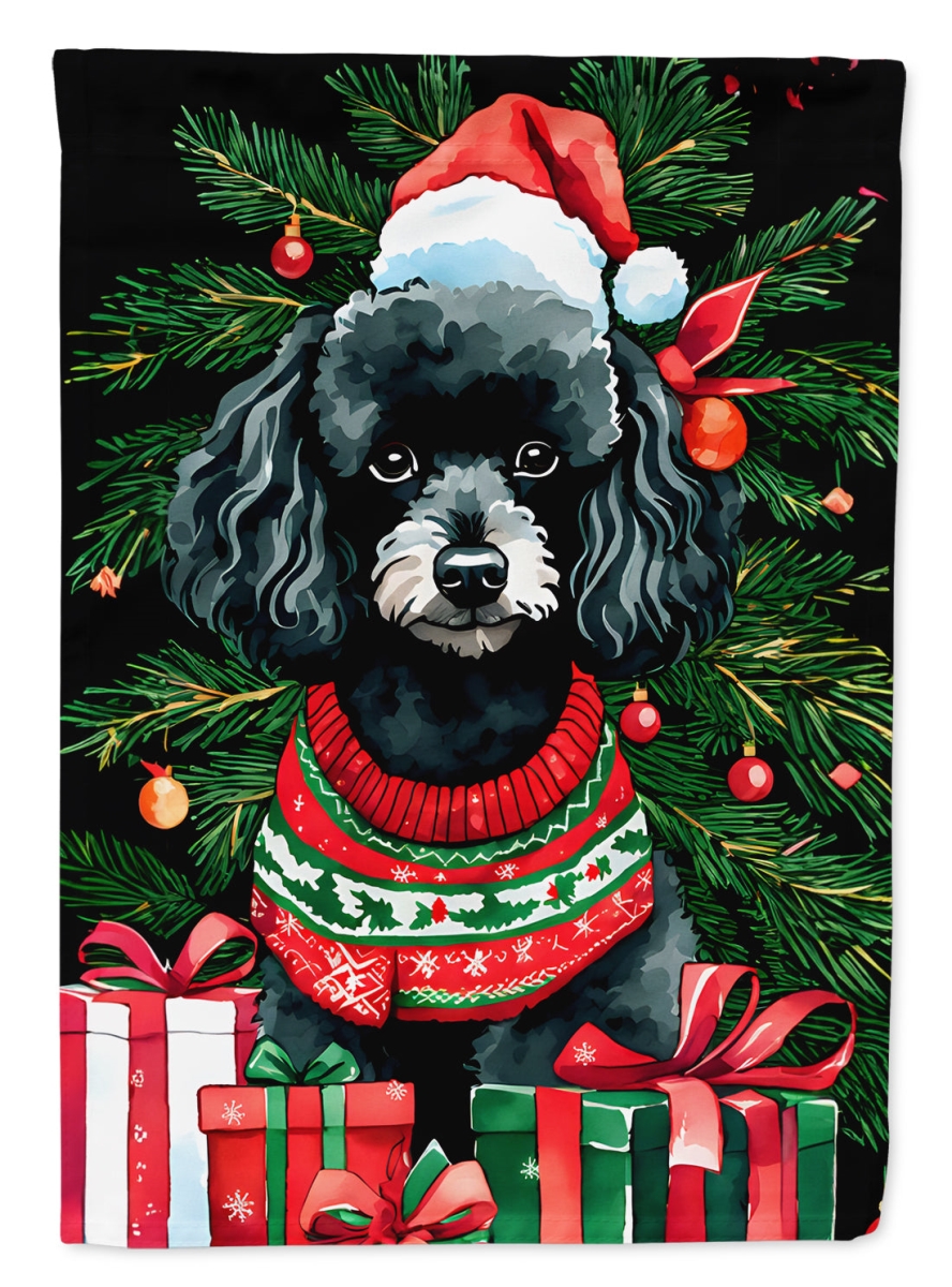 DAC3575CHF 40 x 28 in. Poodle Christmas Polyester House Flag