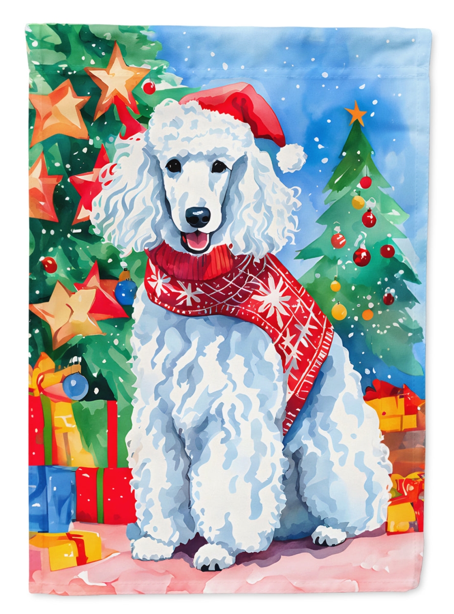 DAC3576CHF 40 x 28 in. Poodle Christmas Polyester House Flag