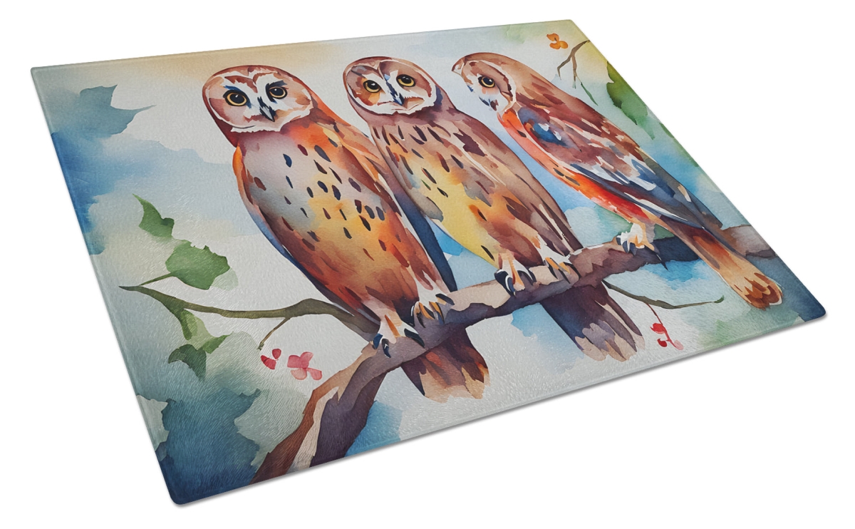 DAC3247LCB 15 x 12 in. Owls Glass Cutting Board