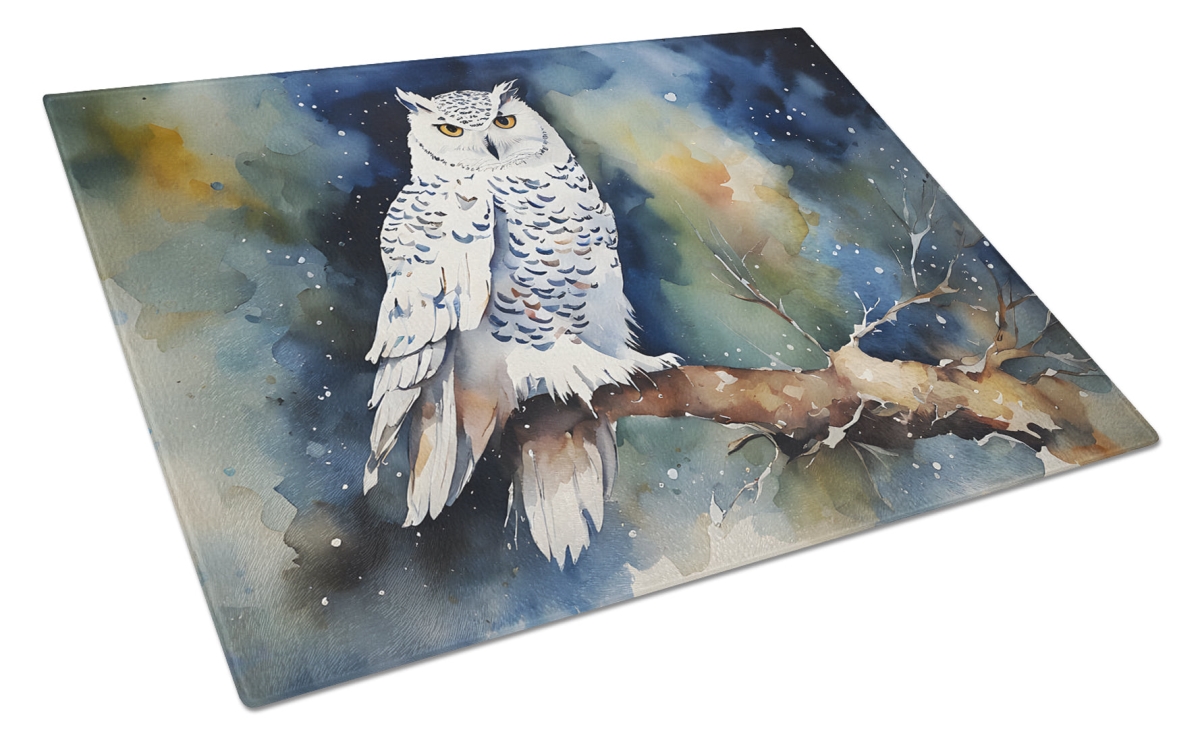 DAC3266LCB 15 x 12 in. Snowy Owl Glass Cutting Board