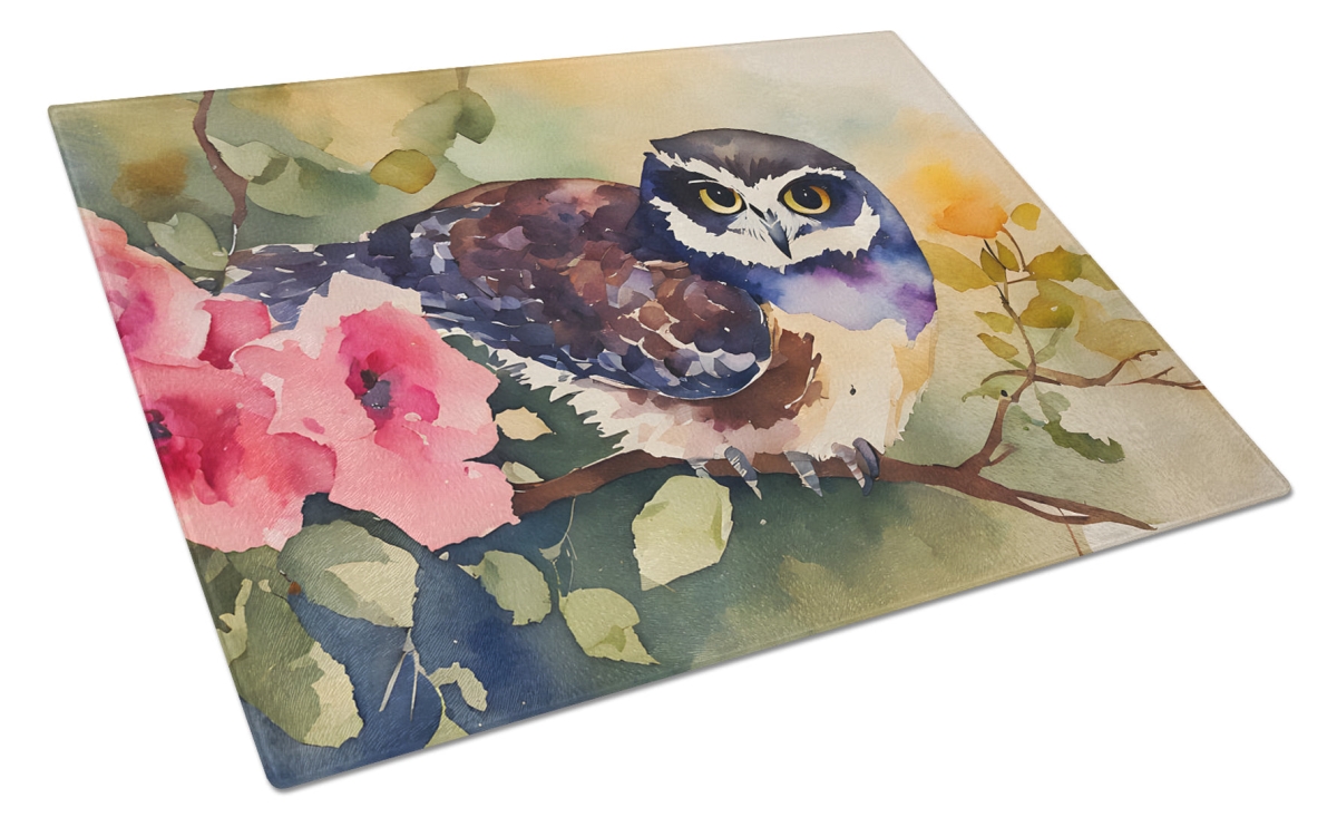DAC3268LCB 15 x 12 in. Spectacled Owl Glass Cutting Board