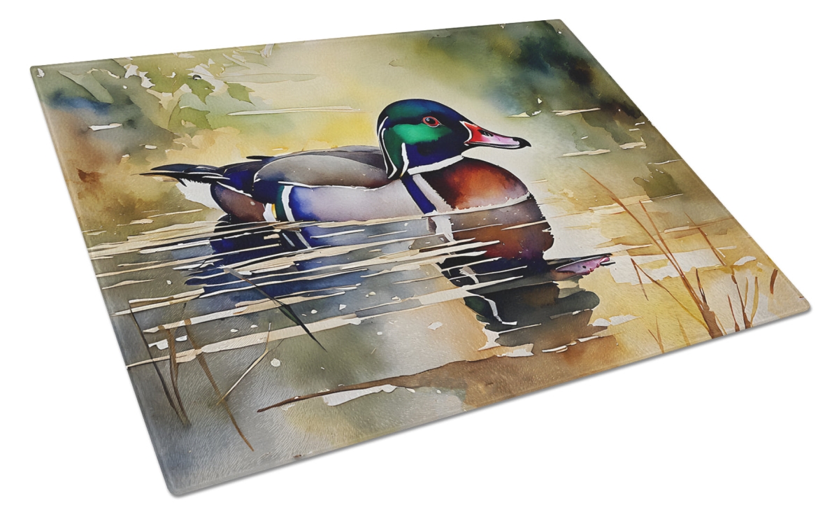 15 x 12 in. Unisex Wood Duck Glass Cutting Board