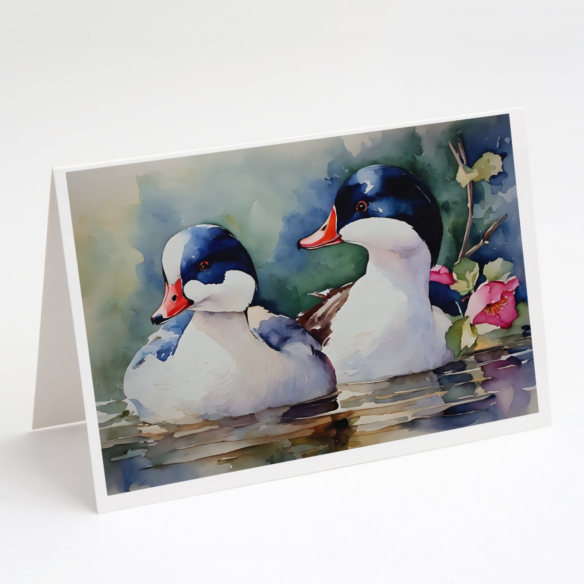 5 x 7 in. Unisex Bufflehead Greeting Cards - Pack of 8