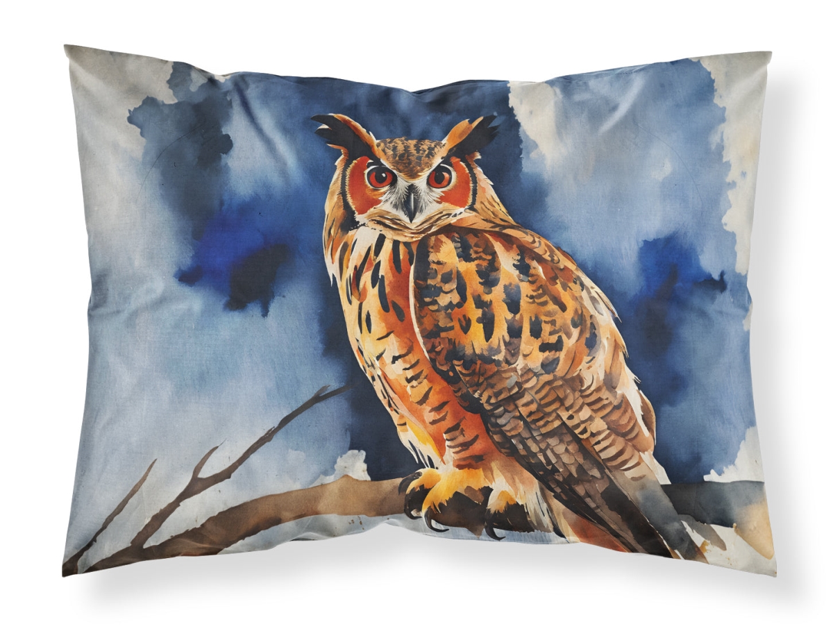 20.5 x 30 in. Unisex Eurasian Eagle Owl Standard Pillowcase