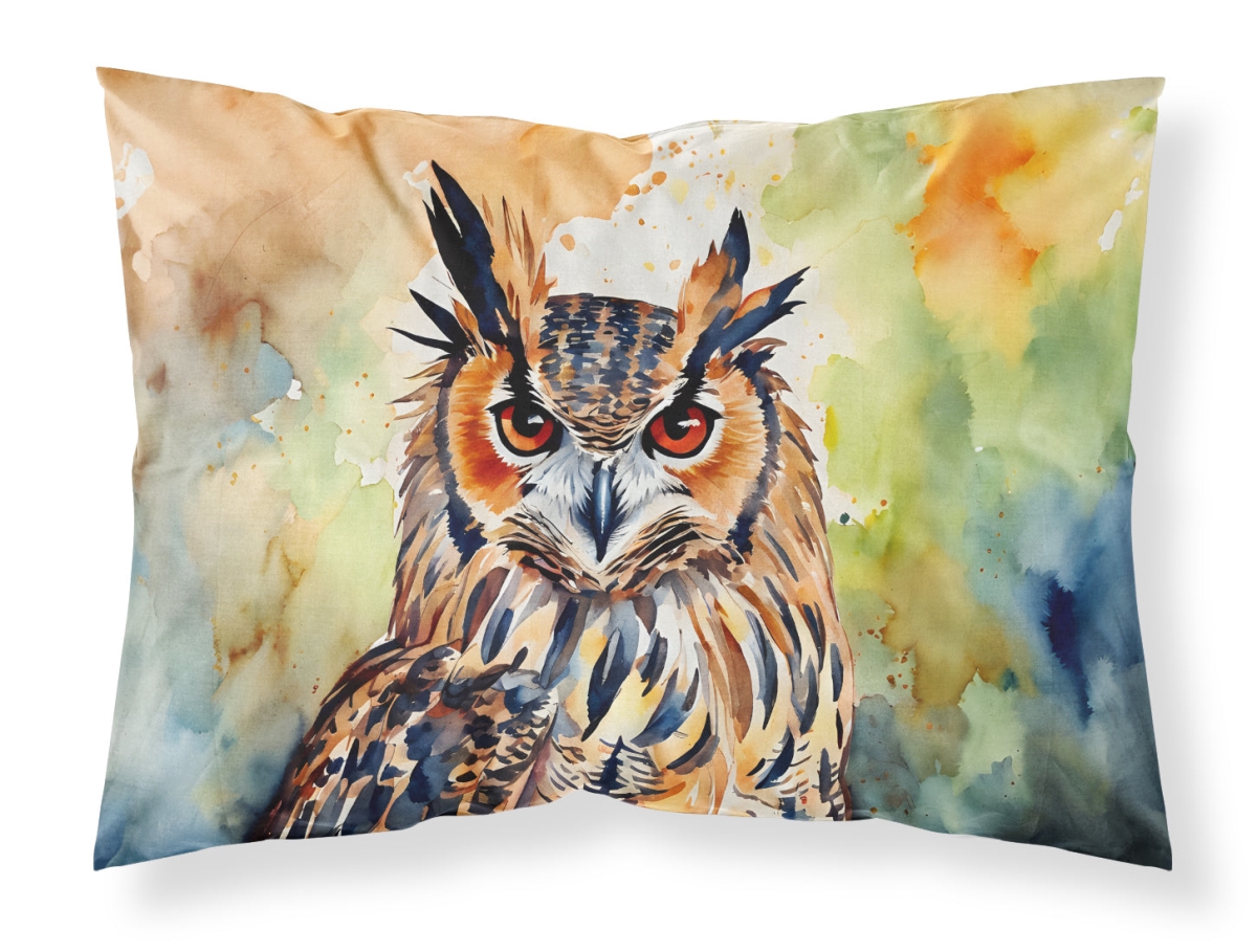 20.5 x 30 in. Unisex Eurasian Eagle Owl Standard Pillowcase