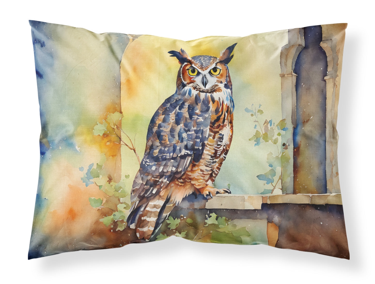 20.5 x 30 in. Unisex Great Horned Owl Standard Pillowcase