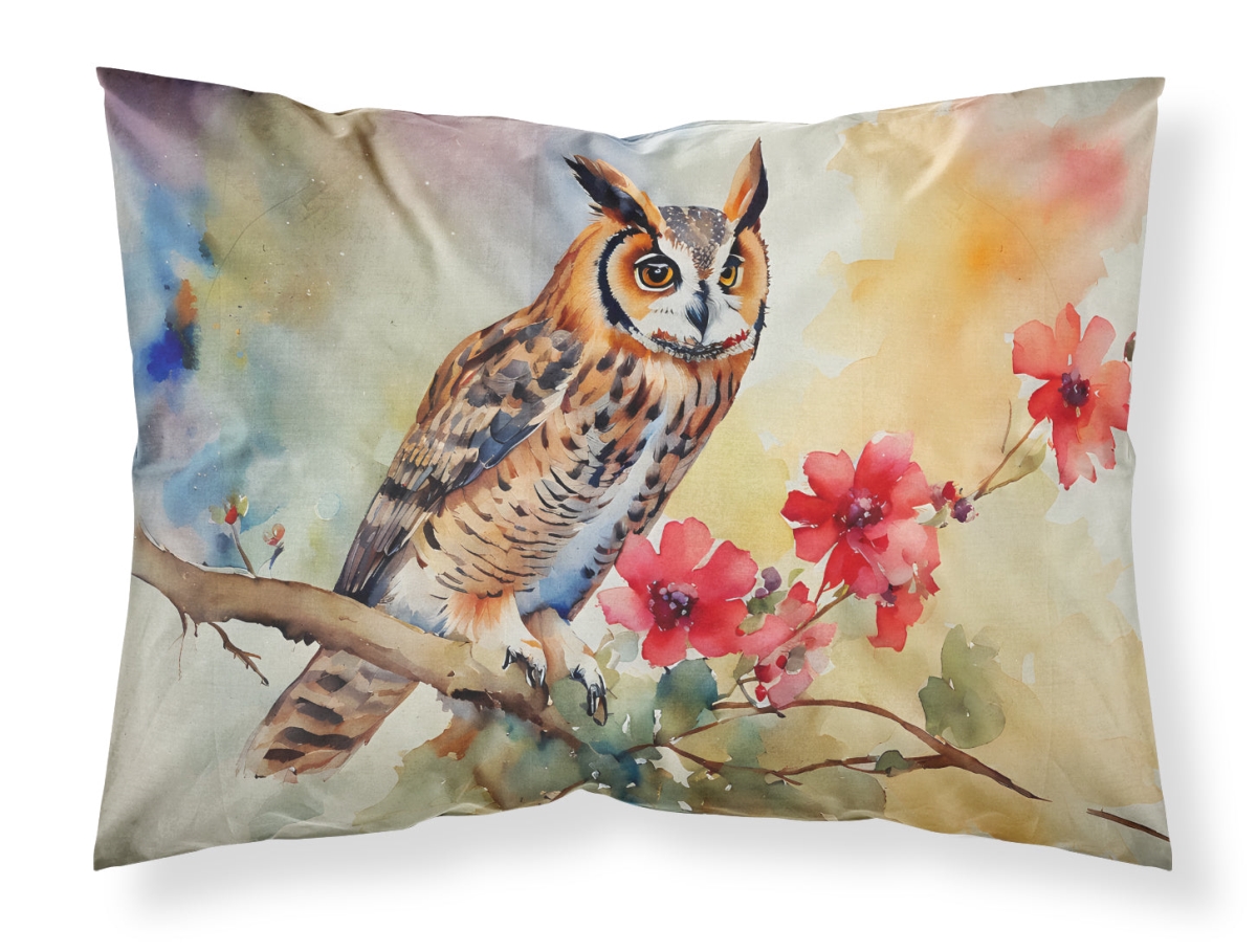 20.5 x 30 in. Unisex Long-Eared Owl Standard Pillowcase