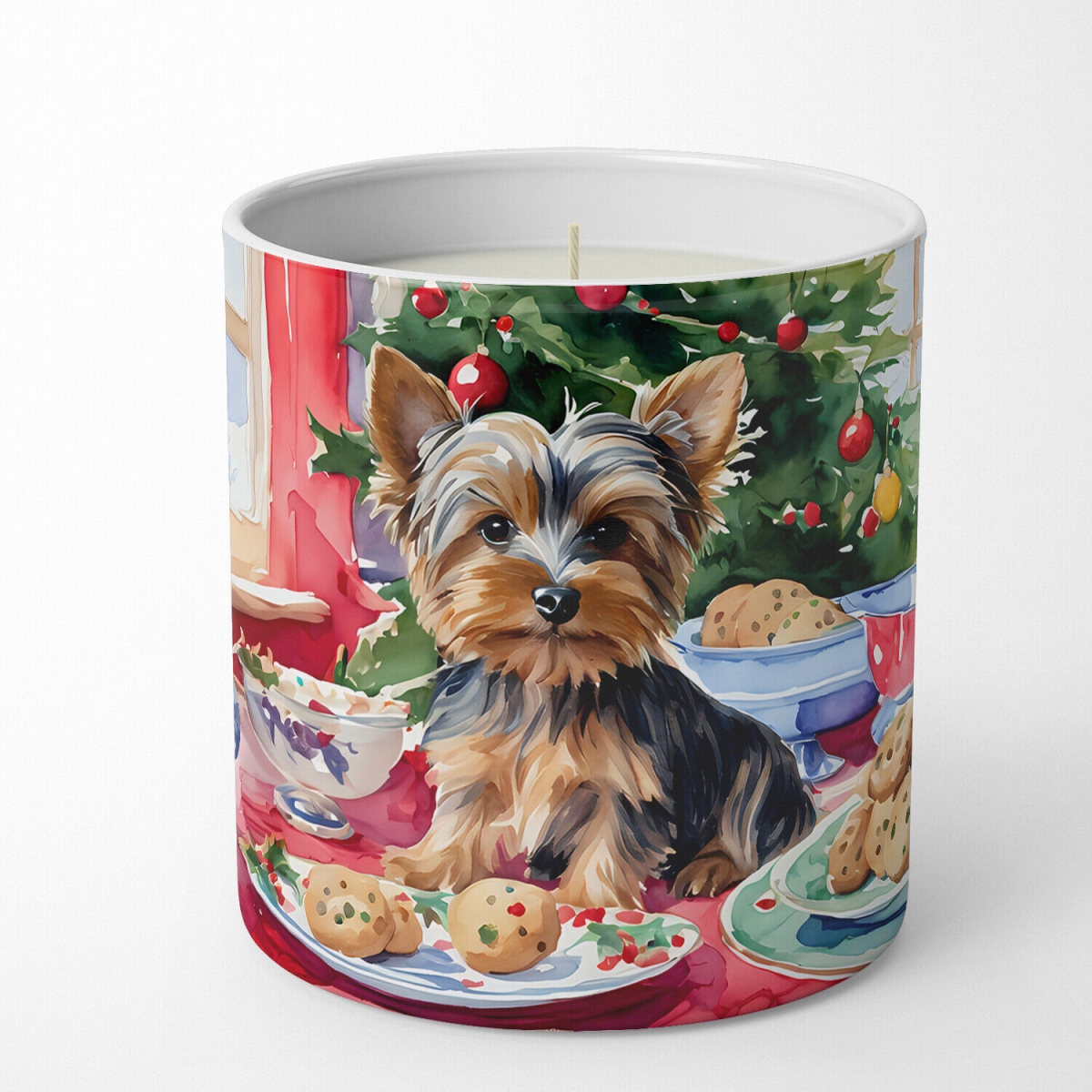 DAC3896CDL 10 oz Yorkshire Terrier Yorkie Christmas Cookies Decorative 100 Percent Soy Candle