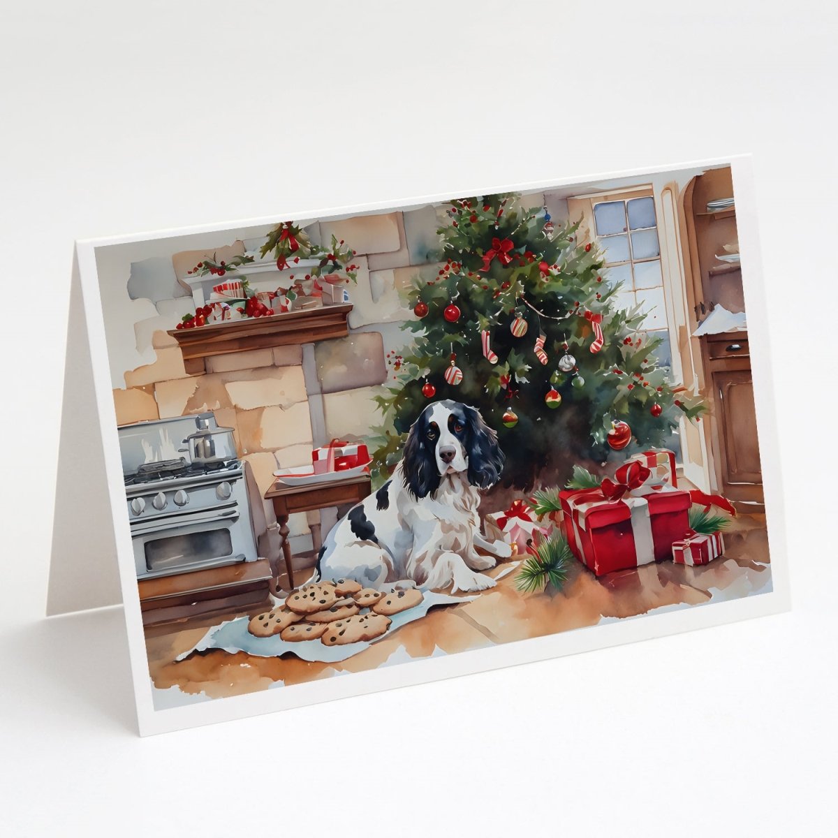 5 x 7 in. Unisex English Springer Spaniel Christmas Cookies Greeting Cards - Pack of 8 -  PartyPros, PA4409339