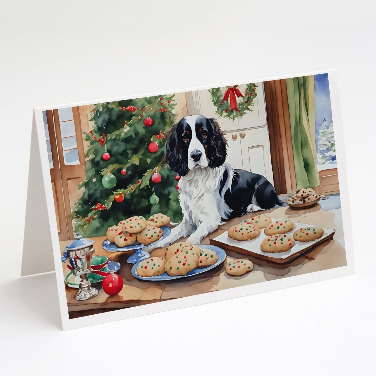 5 x 7 in. Unisex English Springer Spaniel Christmas Cookies Greeting Cards - Pack of 8 -  PartyPros, PA4409340