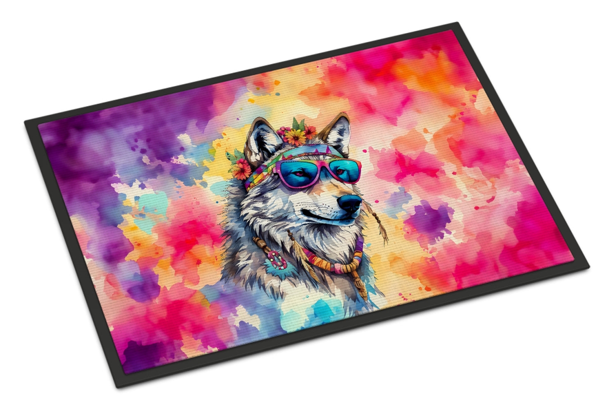 24 x 36 in. Unisex Hippie Animal Wolf Doormat