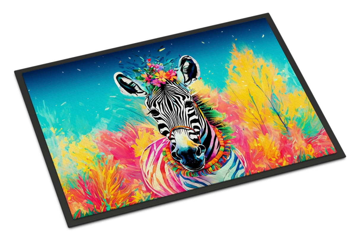 24 x 36 in. Unisex Hippie Animal Zebra Doormat