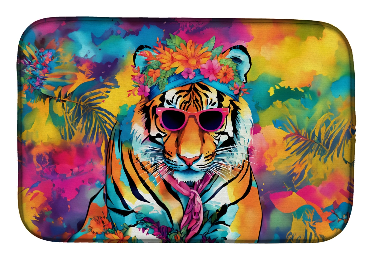 21 x 14 in. Unisex Hippie Animal Bengal Tiger Dish Drying Mat