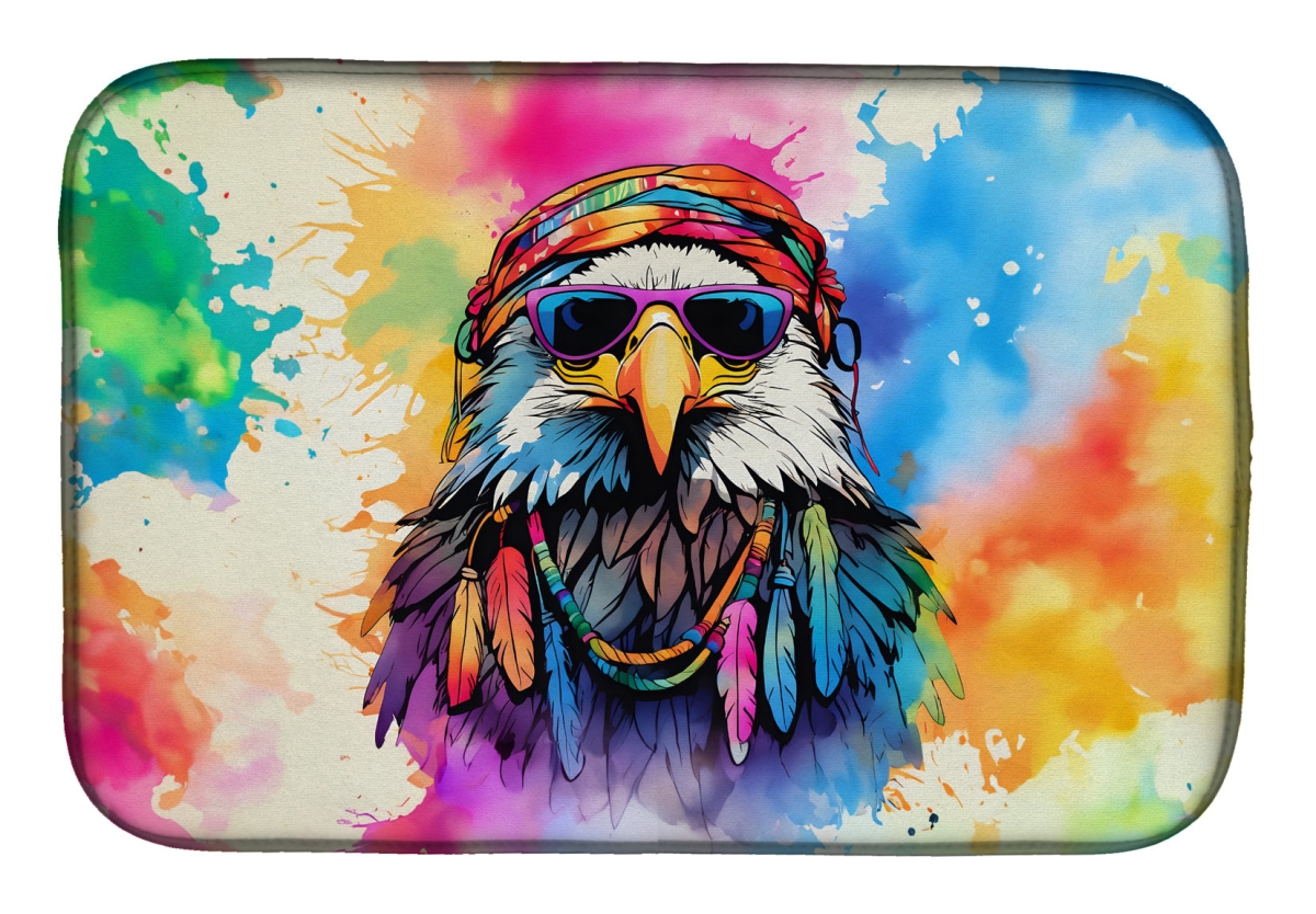 DAC3979DDM 21 x 14 in.  Hippie Animal Eagle Dish Drying Mat