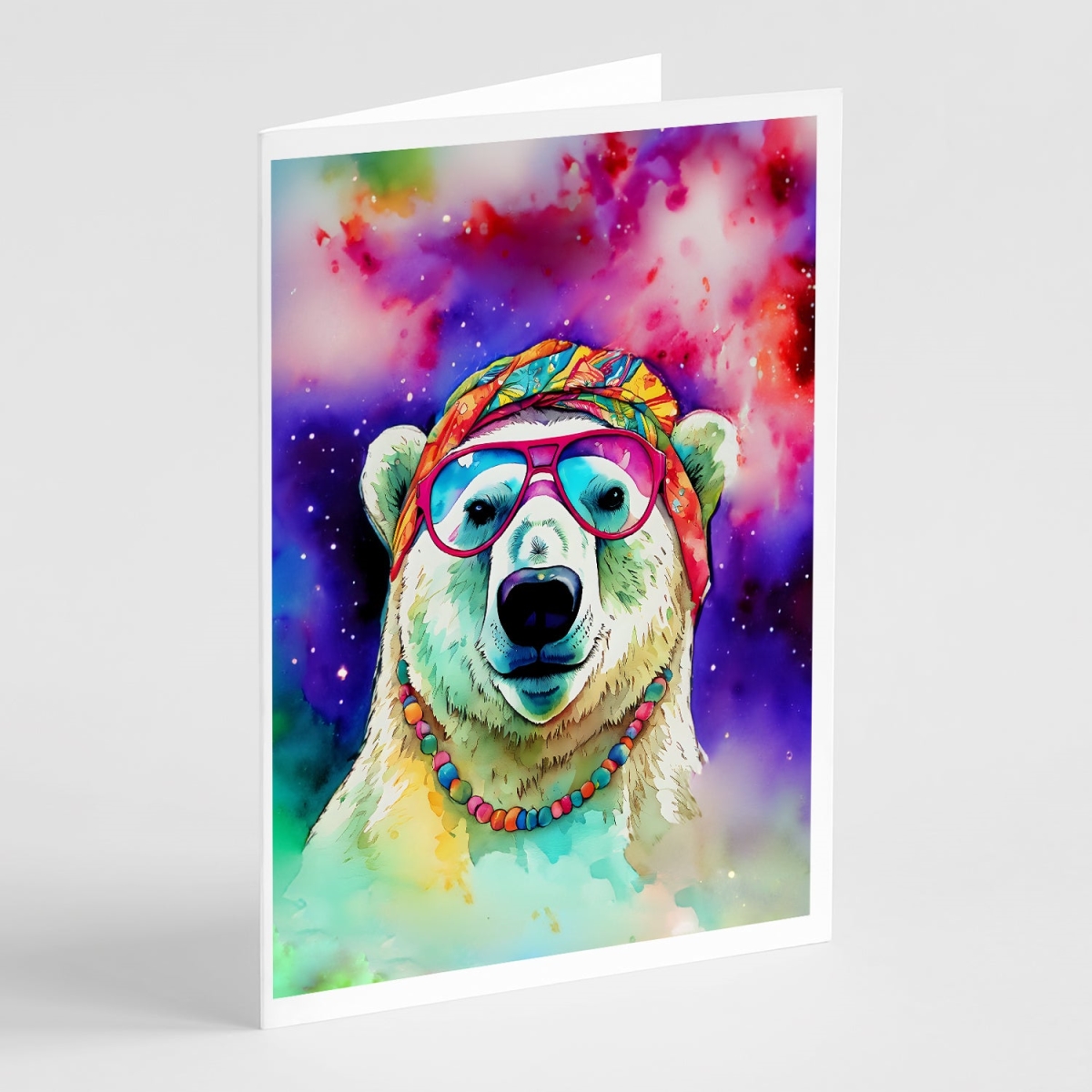 5 x 7 in. Unisex Hippie Animal Polar Bear Greeting Cards - Pack of 8 -  PartyPros, PA4409476