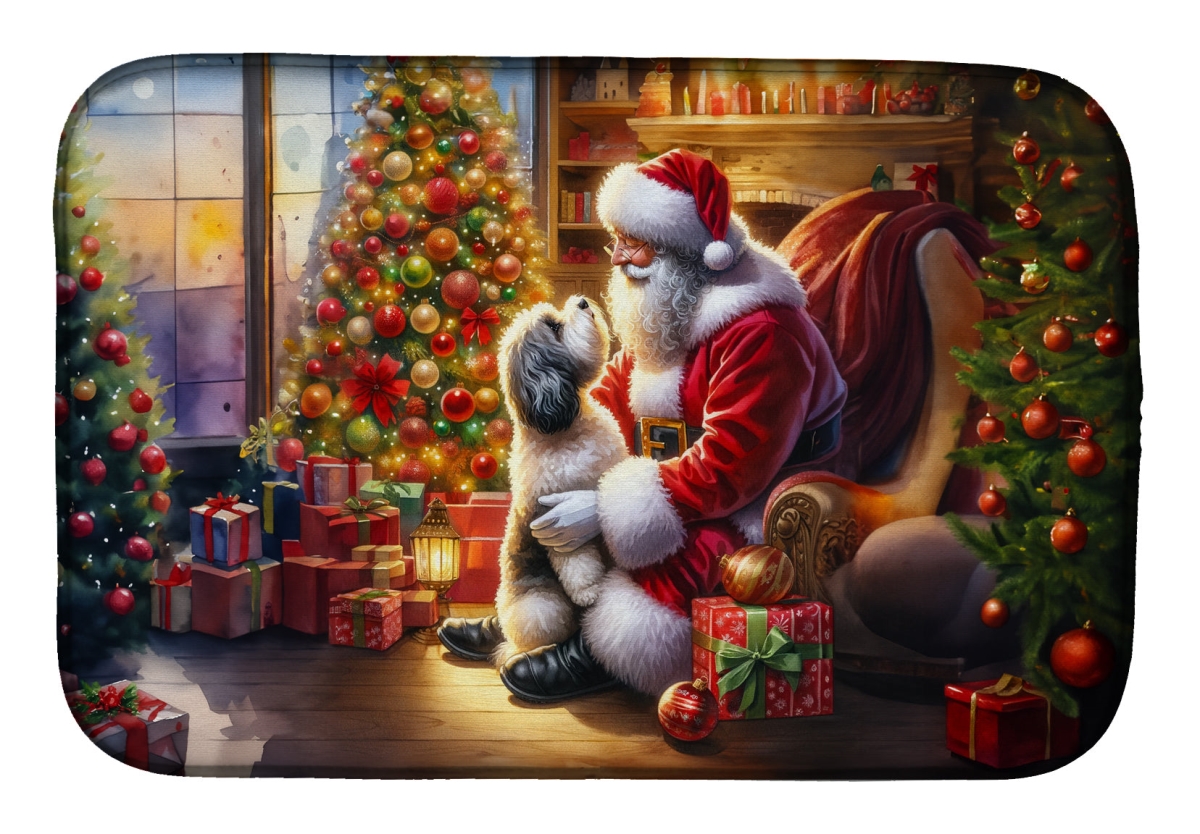Picture of Carolines Treasures DAC4124DDM 21 x 14 in.  Havanese &amp; Santa Claus Dish Drying Mat