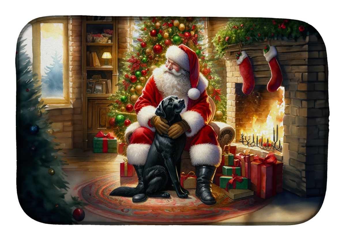 Picture of Carolines Treasures DAC4132DDM 21 x 14 in. Unisex Labrador Retriever & Santa Claus Dish Drying Mat