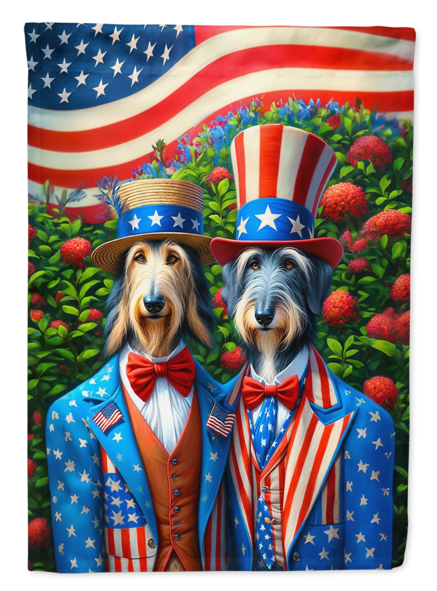 DAC4309GF 15.5 x 11.25 in. All American Scottish Deerhound Polyester Fabric Garden Flag