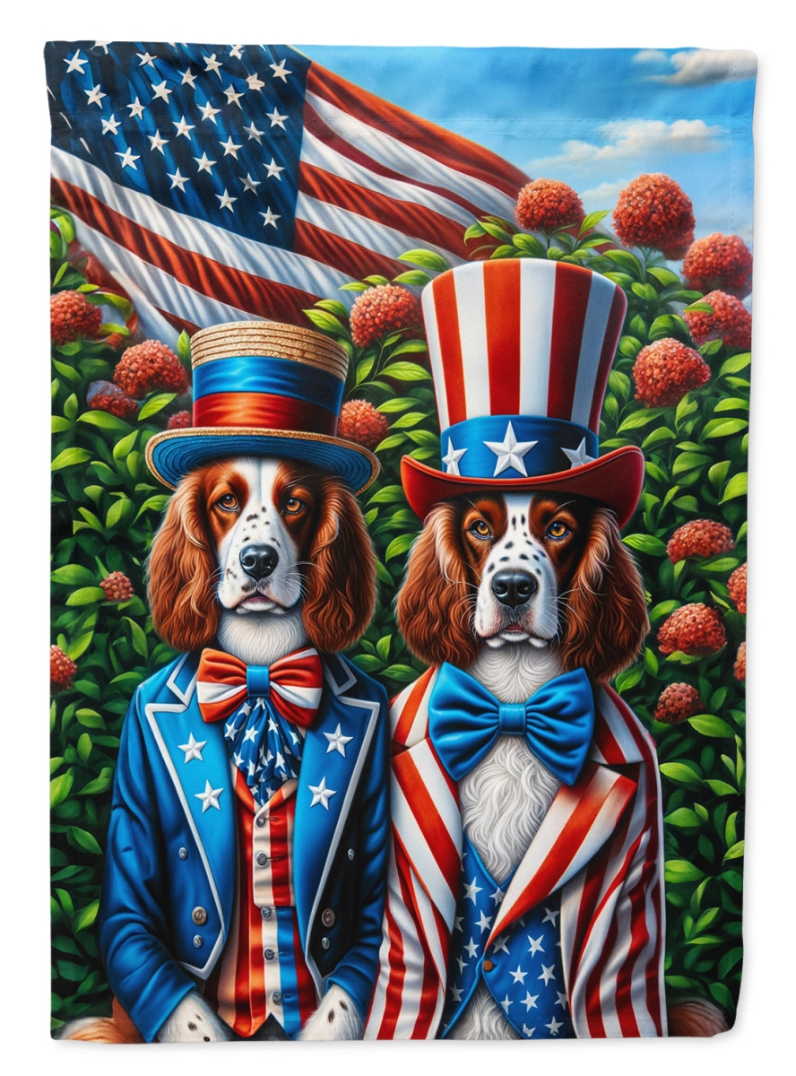 15.5 x 11.25 in. Unisex All American Welsh Springer Spaniel Polyester Fabric Garden Flag