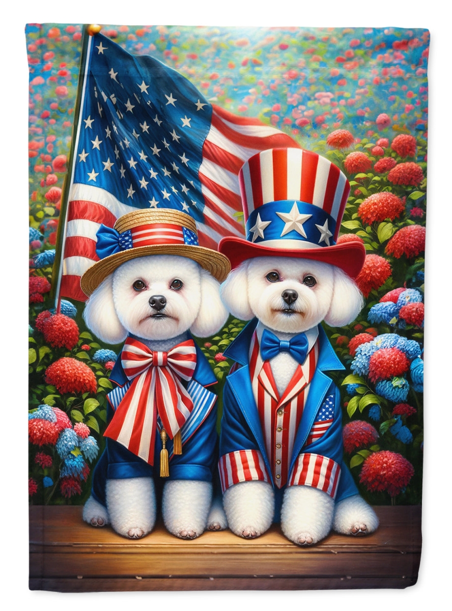 40 x 28 in. Unisex All American Bichon Frise Polyester House Flag