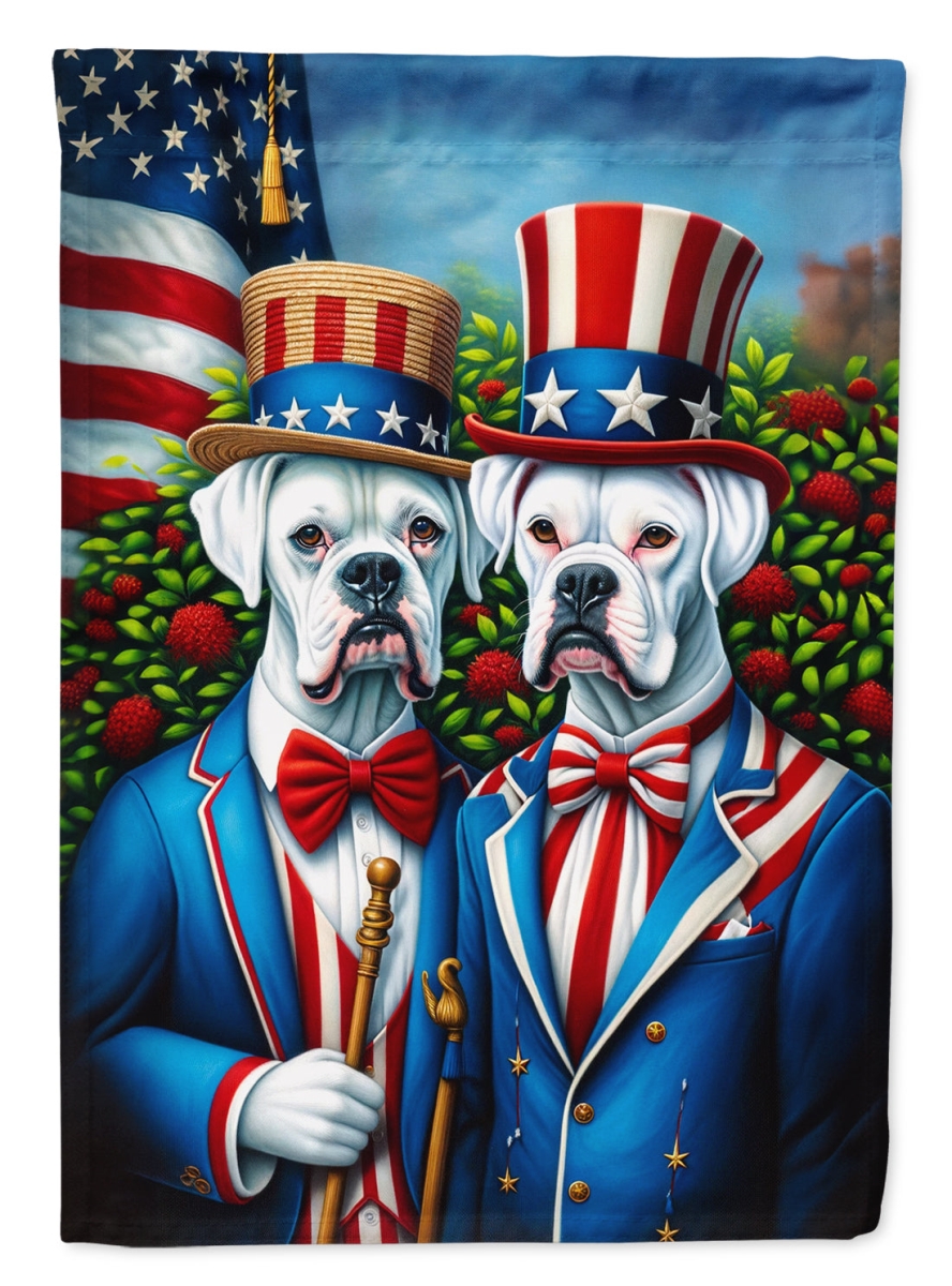 40 x 28 in. Unisex All American White Boxer Polyester House Flag