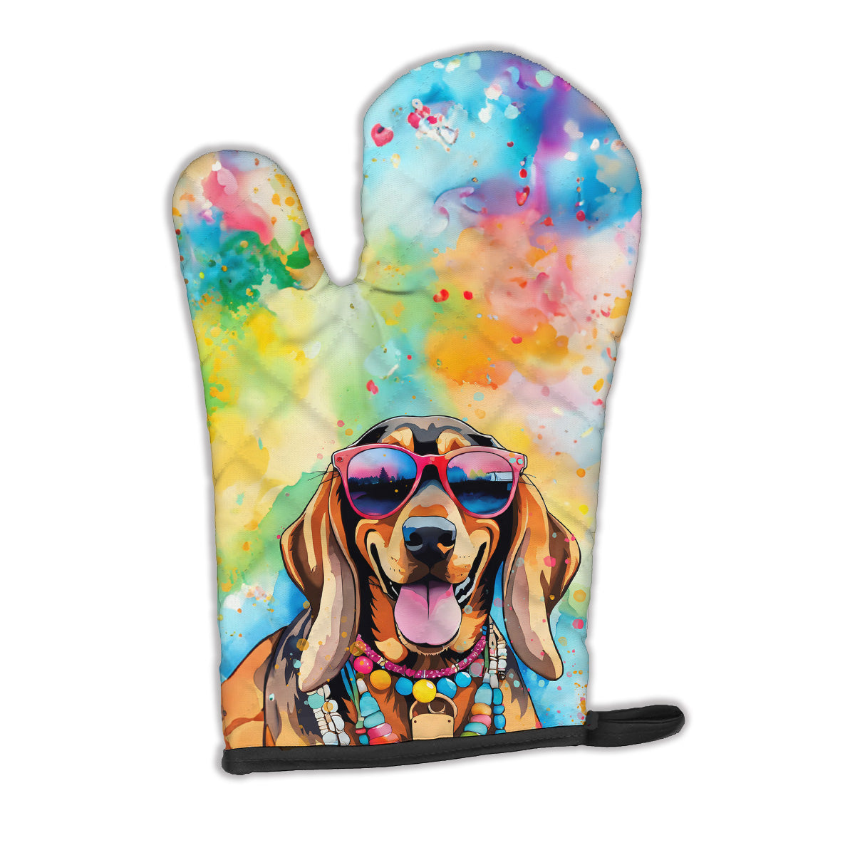 12 x 8.5 in. Unisex Doberman Pinscher Hippie Dawg Polyester Oven Mitt