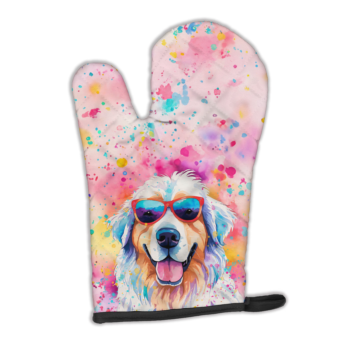 12 x 8.5 in. Unisex Great Pyrenees Hippie Dawg Polyester Oven Mitt