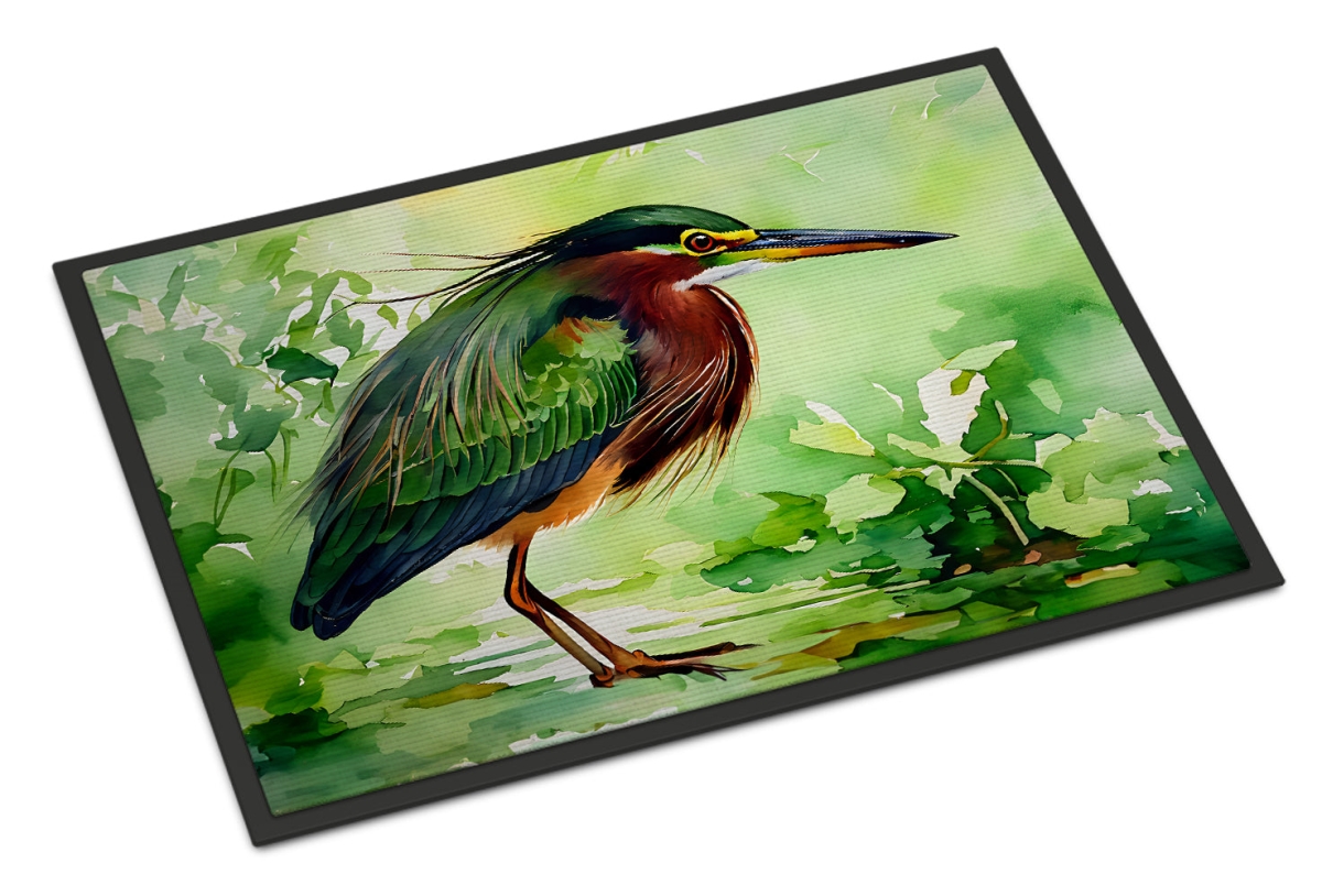 18 x 27 in. Unisex Green Heron Doormat