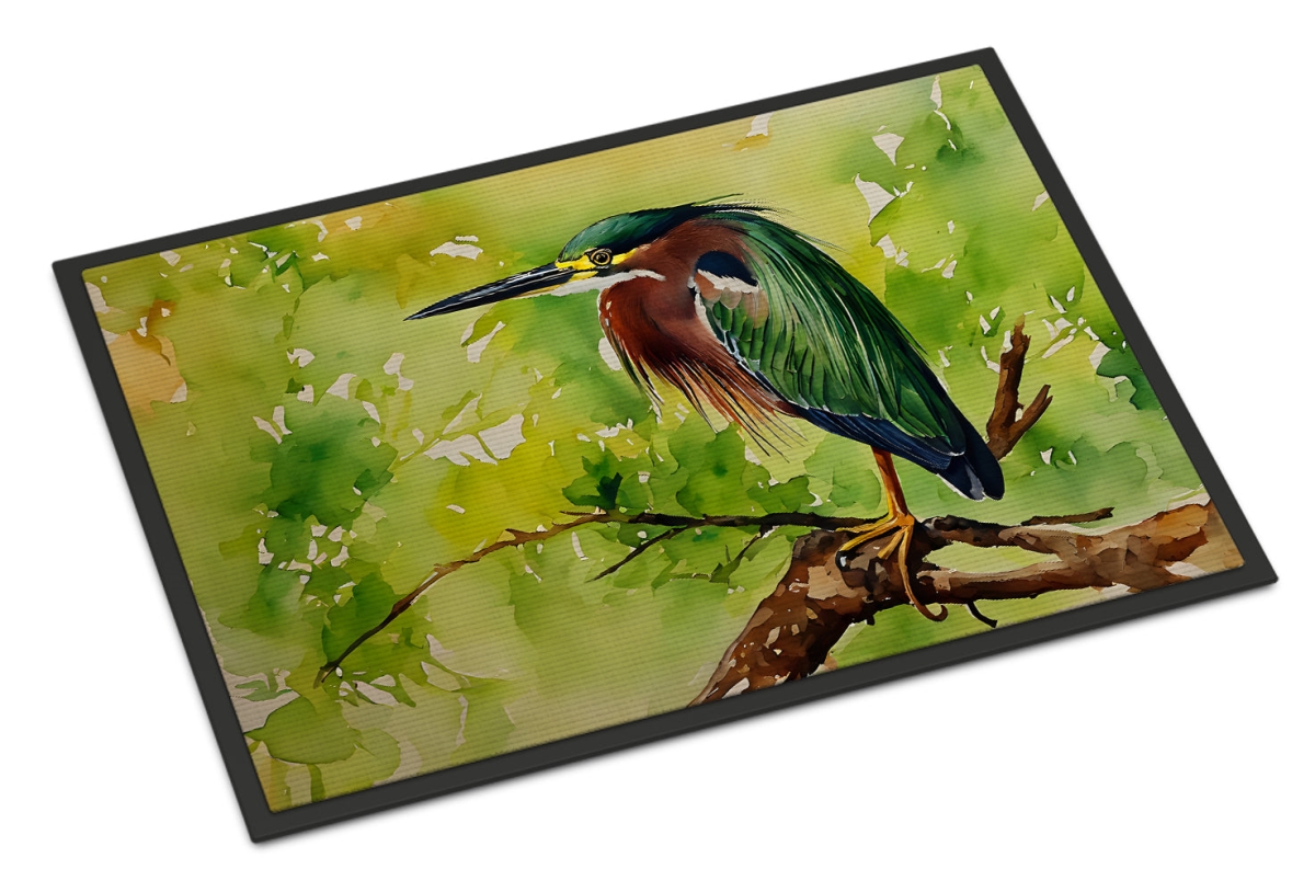 18 x 27 in. Unisex Green Heron Doormat